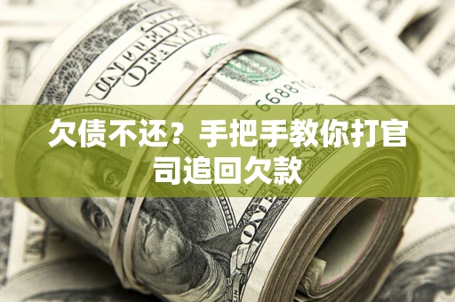 武汉欠债不还？手把手教你打官司追回欠款