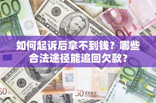 武汉如何起诉后拿不到钱？哪些合法途径能追回欠款？