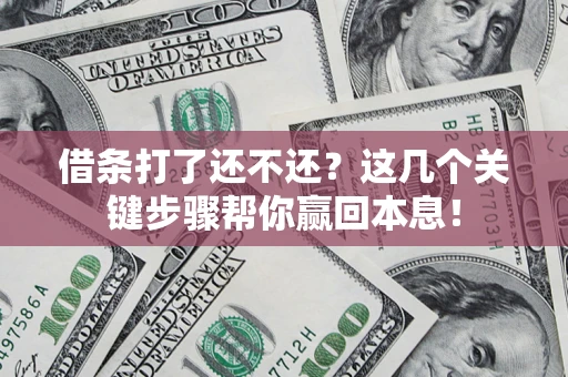 武汉借条打了还不还？这几个关键步骤帮你赢回本息！