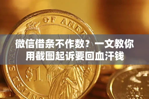 武汉微信借条不作数？一文教你用截图起诉要回血汗钱