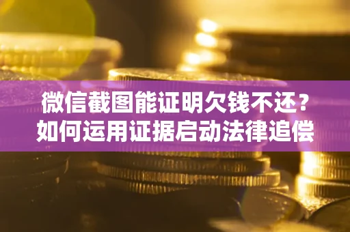 武汉微信截图能证明欠钱不还？如何运用证据启动法律追偿程序？
