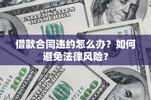 武汉借款合同违约怎么办？如何避免法律风险？