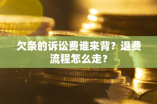 武汉欠条的诉讼费谁来背？退费流程怎么走？