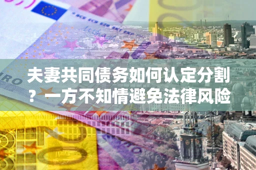 武汉夫妻共同债务如何认定分割？一方不知情避免法律风险必看！